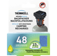 Thermacell Mückenabwehr Backpacker Nachfüllpackung für achtundvierzig Stunden Schutz in einer fünfzehn Quadratmeter Zone mit Eukalyptus Citriodora Öl.