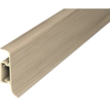 Sockelleiste mit Holzmaserung und integriertem Kabelkanal