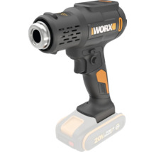 Akku-Heißluftpistole Worx mit 20 Volt PowerShare-System und ergonomischem Griff.