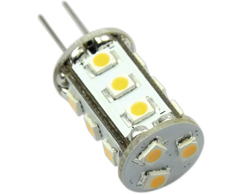 LED Leuchtmittel mit G4 Stiftsockel und mehreren SMD Leuchtdioden.