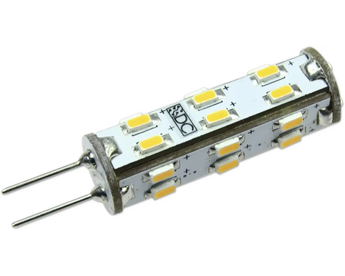 LED Leuchtmittel mit G4 Sockel und zwei Stiften.
