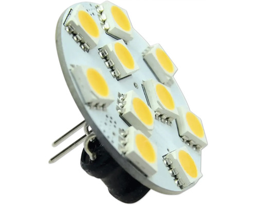 G4 LED Leuchtmittel mit SMD Chips auf einer runden Platine.