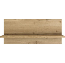 Wandregal in Holzoptik mit Rückwand.