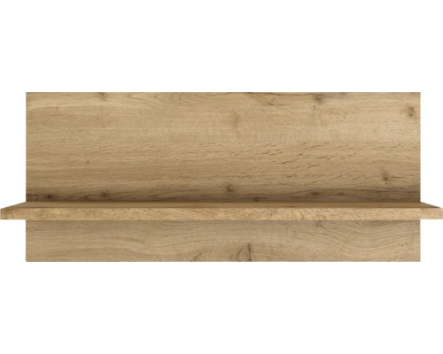 Wandregal in Holzoptik mit Rückwand.