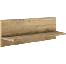 Wandregal in Holzoptik Eiche mit Rückwand.