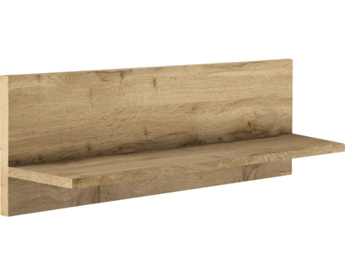 Wandregal in Holzoptik Eiche mit Rückwand.