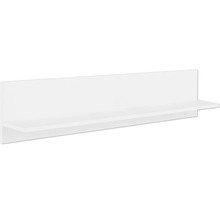 Weißes Wandregal oder Bilderleiste mit minimalistischem Design und glatter Oberfläche.