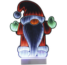 LED-Weihnachtswichtel mit Infinity-Effekt, dekorative Leuchtfigur für Weihnachten.