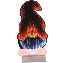 LED-Deko-Figur Wichtel mit Infinity-Spiegeleffekt und Standfuß.