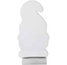 Beschreibbare Dekofigur in Form einer Zwergensilhouette mit Standfuß.