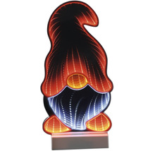 LED-Deko-Wichtel mit Unendlichkeitseffekt, beleuchtete Weihnachtsfigur für den Innenbereich.