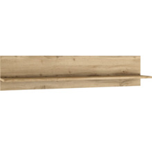 Wandregal in Holzoptik mit Rückwand