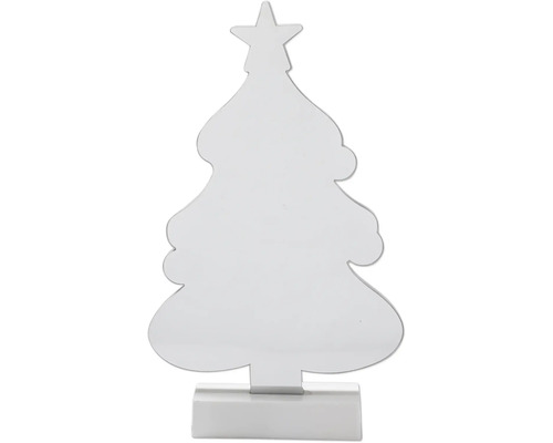 Dekofigur Weihnachtsbaum-Silhouette mit Stern auf Standfuß.