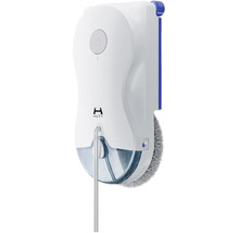 HUTT Fensterreinigungsroboter mit integriertem Wassertank und strukturiertem Reinigungspad.