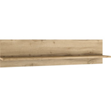 Wandregal in Holzoptik mit Rückwand.
