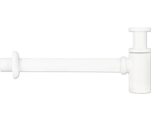 Differnz Tassensiphon für Handwaschbecken 1 1/4 Zoll x 32 mm weiß matt 30.414.48 Siphon für Waschbecken