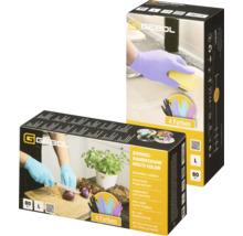 Gebol Einweg-Handschuhe Multi Color, 80 Stück, Größe L, puder- und latexfrei, besonders reißfest, in vier verschiedenen Farben.