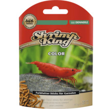 Dennerle Shrimp King Color Farbfutter, 45 Gramm, natürliche Zutaten, ohne künstliche Zusätze, hergestellt in Deutschland. Dennerle Logo.