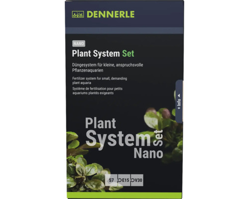 Dennerle Nano Plant System Set, Düngesystem für kleine, anspruchsvolle Pflanzenaquarien mit S7, E15 und V30 Komponenten.