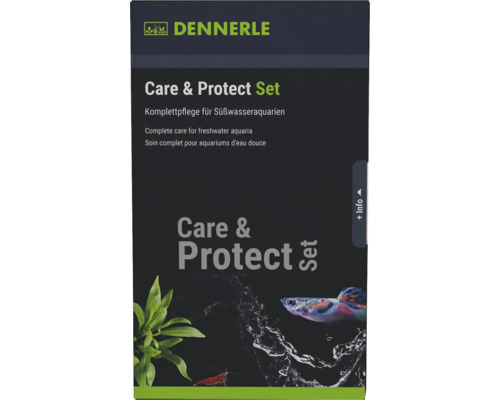 Dennerle Care und Protect Set für die Komplettpflege von Süßwasseraquarien mit Fisch, Pflanze und Garnele.