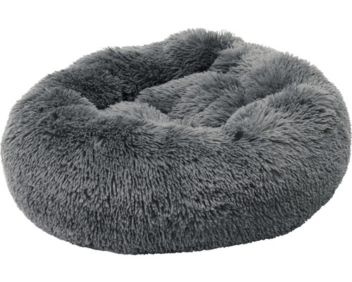 Liegebett Karlie rund 58,5 x 58,5 x 14 cm grau Graues, rundes Tierbett mit weicher Oberfläche