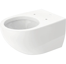 Weißes Wand-Toilettenbecken aus Keramik, spülrandlose Form, Tiefspüler.
