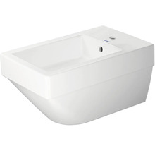 Duravit Waschtisch aus Keramik, rechteckig, mit einem Hahnloch für Armaturen.
