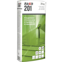 Akkit 201 Ausgleichsmasse, 25 Kilogramm, für ebene Böden, sehr emissionsarm.