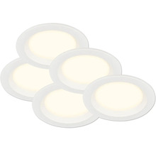 Set aus runden LED Einbaustrahlern für die Deckenmontage