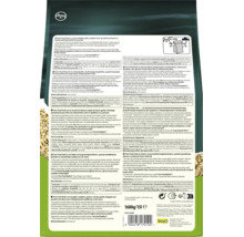 Rückseite einer Tetra Pond Sticks Verpackung mit Informationen zu Inhaltsstoffen, Fütterungsempfehlung und Tetra Logo.