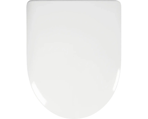 Toilettensitz in D-Form, weiß
