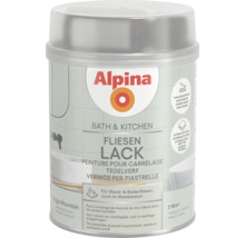 Alpina Bad- und Küchen-Fliesenlack, seidenmatt, Foggy Mountain, für Wand- und Bodenfliesen, ausreichend für circa 10 Quadratmeter.