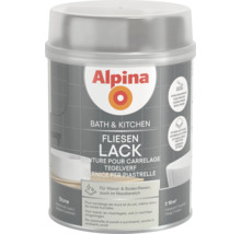 Alpina Bad und Küche Fliesenlack Stone seidenmatt für Wandfliesen und Bodenfliesen im Nassbereich.