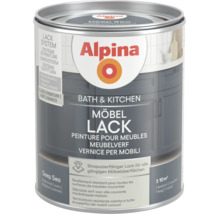 Alpina Möbellack Bath und Kitchen, Deep Sea, seidenmatt. Strapazierfähiger Lack für alle gängigen Möbeloberflächen in Bad und Küche.