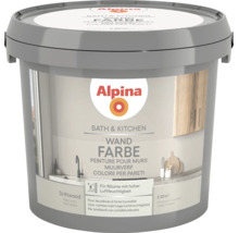 Alpina Wandfarbe Bath and Kitchen für Räume mit hoher Luftfeuchtigkeit, matt, Farbton Driftwood.