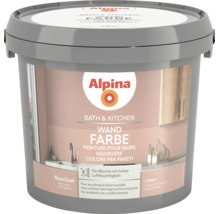 Alpina Bath und Kitchen Wandfarbe Rose Dust matt für Räume mit hoher Luftfeuchtigkeit, Eimer für circa 20 Quadratmeter.