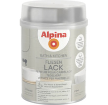 Alpina Fliesenlack Bath und Kitchen, Driftwood, seidenmatt, für Wand- und Bodenfliesen im Nassbereich, ohne Grundierung, circa 10 Quadratmeter.