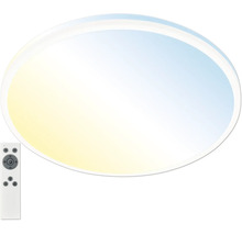 Runde LED Deckenleuchte mit Fernbedienung und einstellbarer Farbtemperatur von Warmweiß bis Kaltweiß.