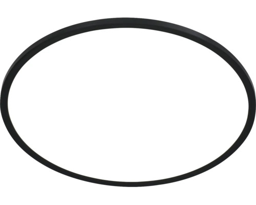 Schwarzer runder Dichtungsring aus Gummi.