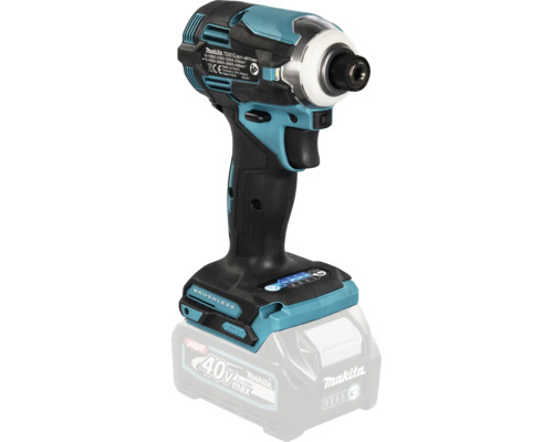 Makita Akku-Schlagschrauber TD001G mit bürstenlosem Motor und 40 Volt Lithium-Ionen-Akku.