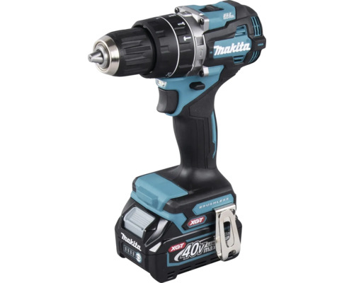 Makita Akku-Schlagbohrschrauber 40 Volt XGT mit bürstenlosem Motor und Gürtelclip.