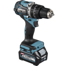 Makita Schlagbohrschrauber mit 40 Volt maximalem XGT Lithium-Ionen-Akkumulator und Schnellspannbohrfutter.