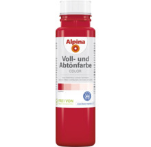 Alpina Voll- und Abtönfarbe COLOR in Rot, umweltfreundlich und konservierungsmittelfrei, für innen und außen, zum Malen und Basteln.