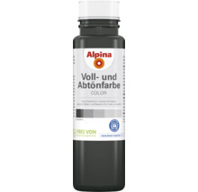 Alpina Voll- und Abtönfarbe Color für innen und außen, frei von Konservierungsmitteln, mit dem Umweltzeichen Blauer Engel. Alpina Logo.