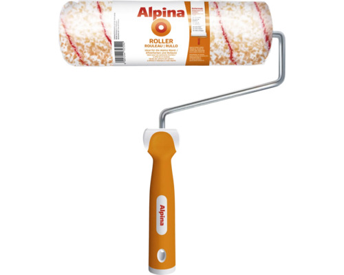 Alpina Farbroller, 22 Zentimeter breit, 16 Millimeter Flor, für Wandfarben, Effektfarben und Rollputz.