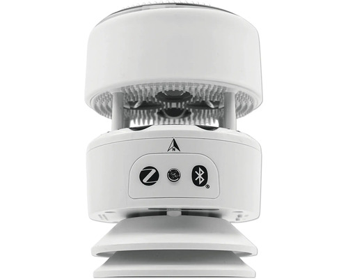 Intelligente Wetterstation mit Symbolen für Zigbee und Bluetooth sowie einer Nord-Markierung.
