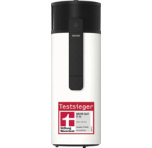 Stiebel Eltron Warmwasser-Wärmepumpe WWK-I 300 Plus, Stiebel Eltron Logo, Stiftung Warentest Testsieger Sehr Gut eins komma fünf.