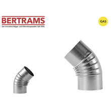 Bertrams Logo. Geeignet für Gas. Segmentierter Metallbogen für Gasabgasrohre.