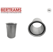 Bertrams Logo. Doppelwandfutter aus feuer-aluminiertem Stahlblech.
