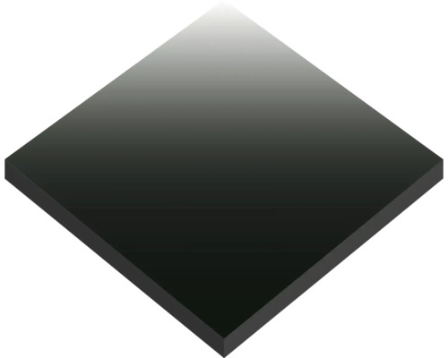 Quadratische flache Platte in Schwarz.